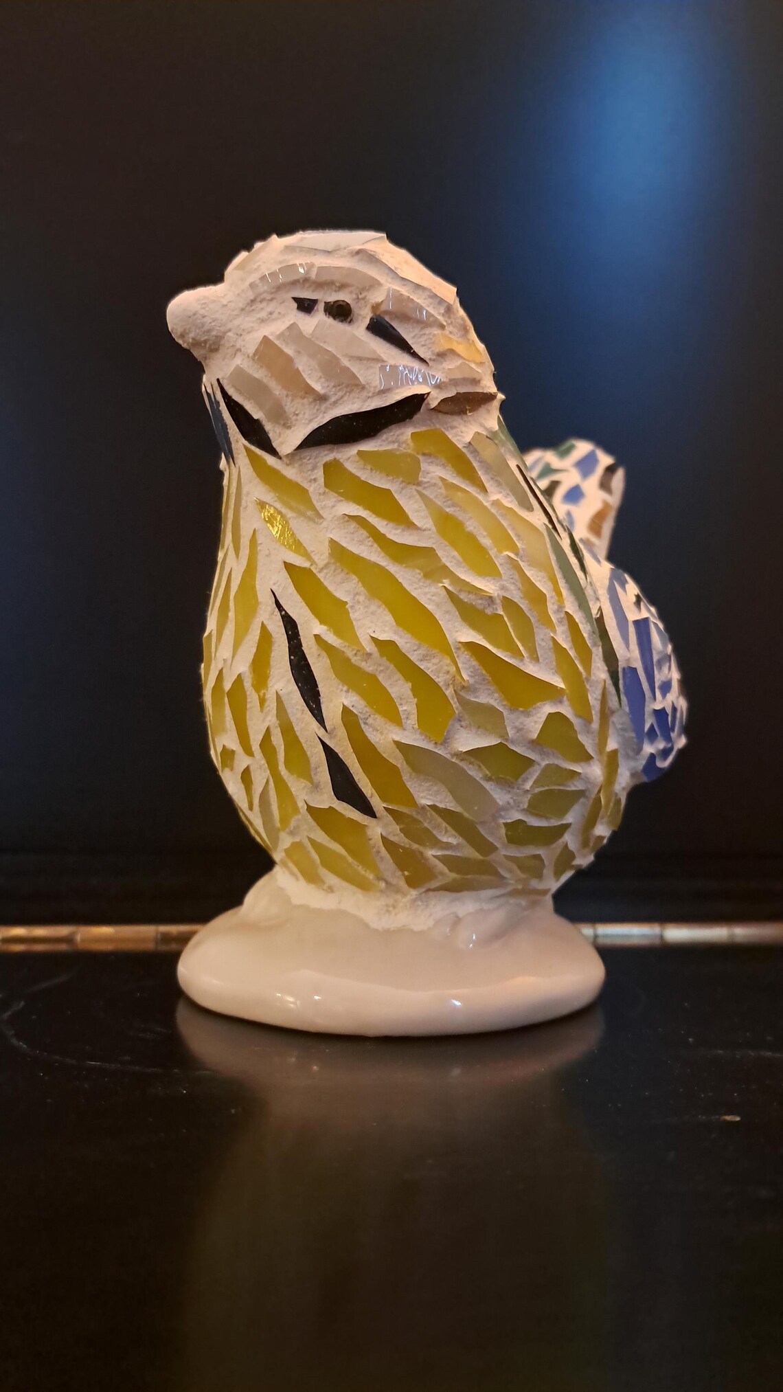 Mosaik-Vogel-Skulptur – Handgefertigte figurative Kunst – Bild 9