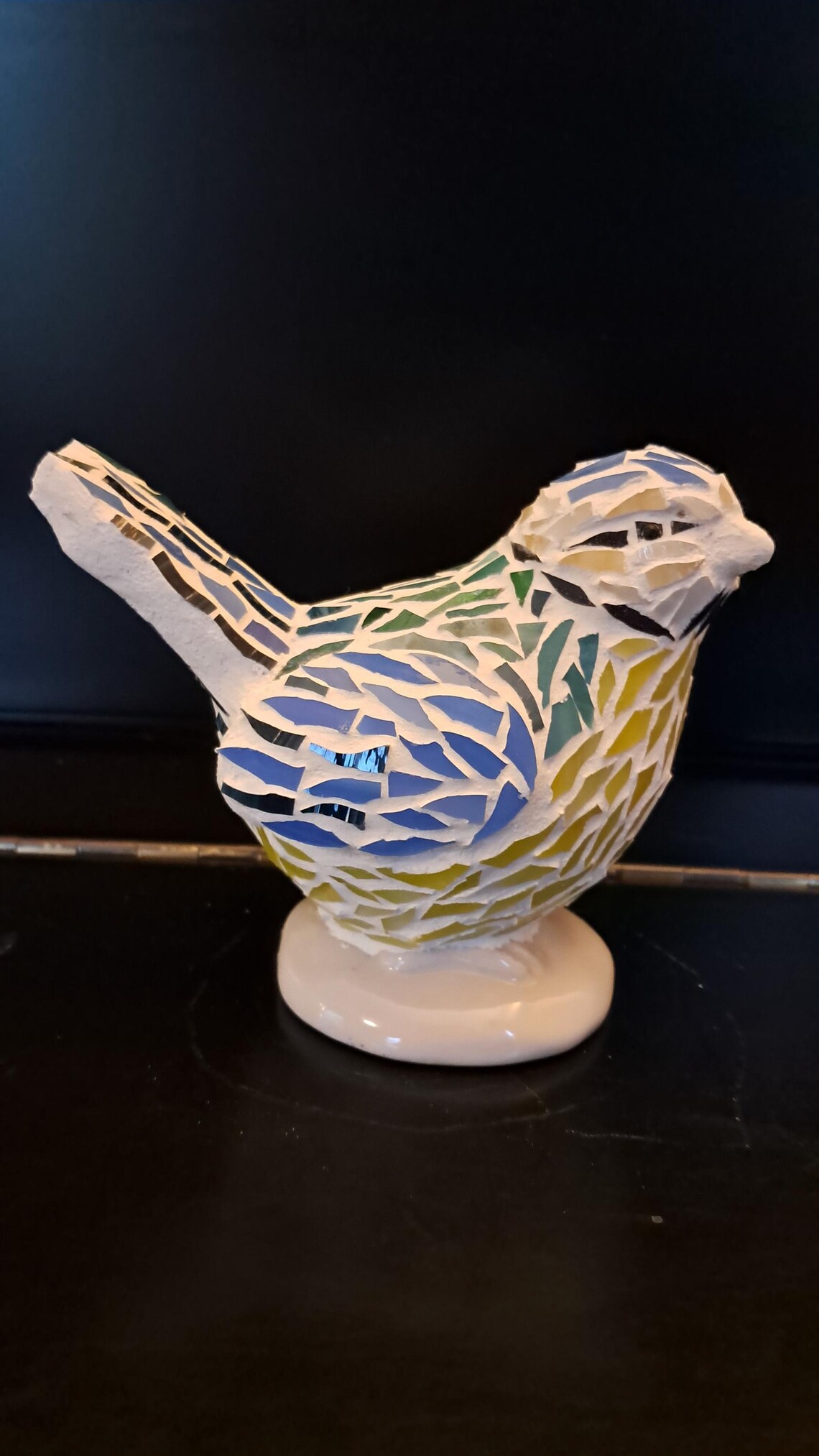 Mosaik-Vogel-Skulptur – Handgefertigte figurative Kunst – Bild 10